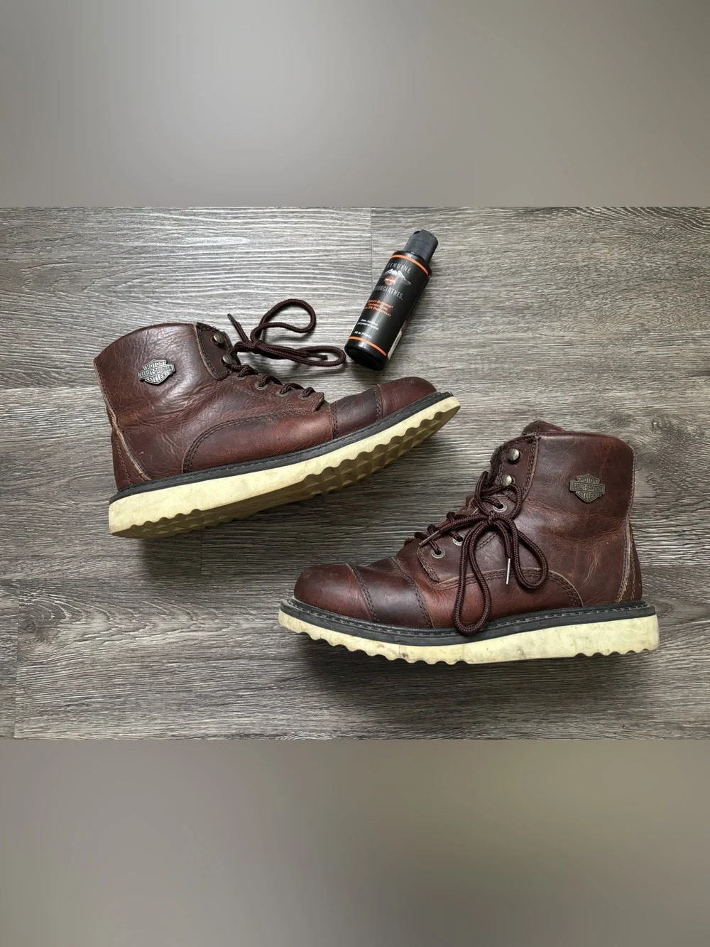 Harley-Davidson Dark Brown Leather Men’s Lace-Up Boots